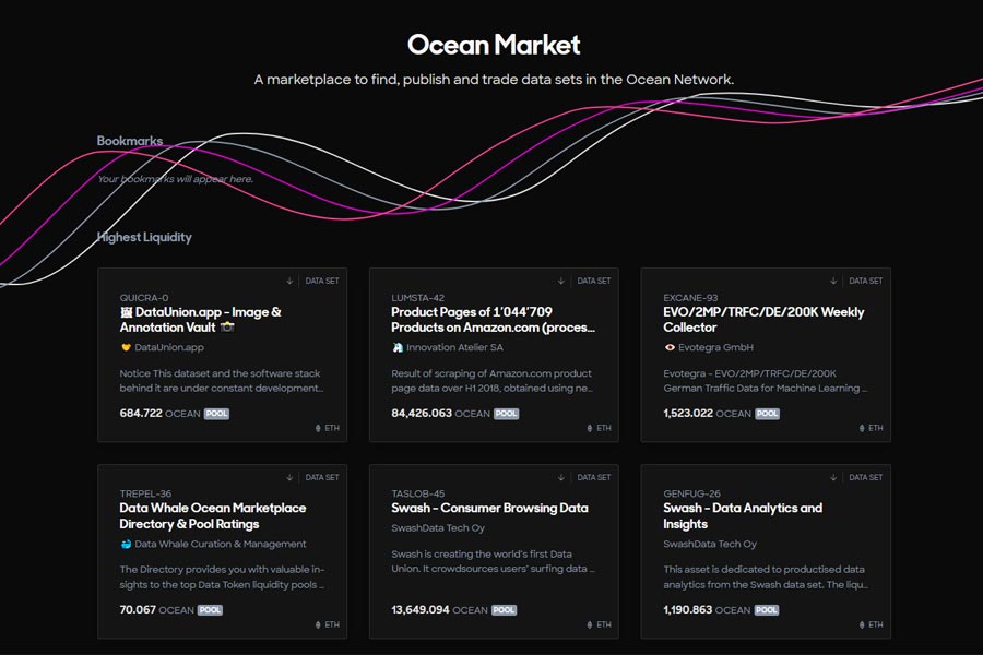 UX talking points of the Ocean Marketplace Image